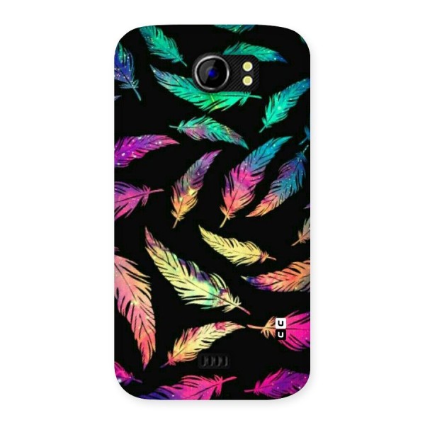 Bright Feathers Back Case for Micromax Canvas 2 A110
