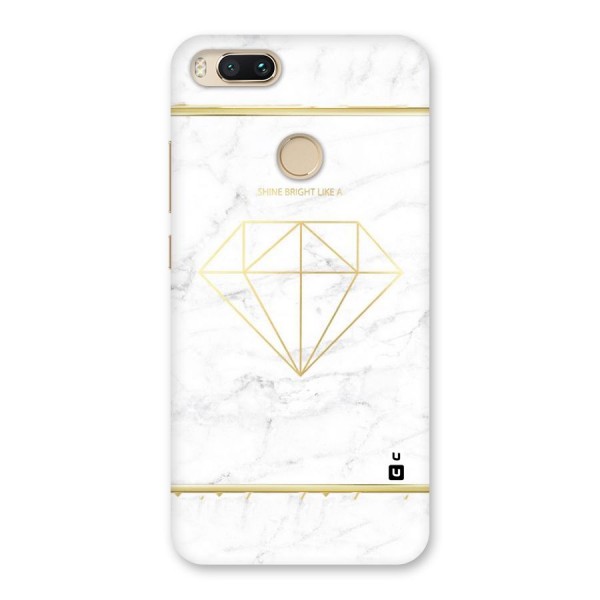 Bright Gold Diamond Back Case for Mi A1
