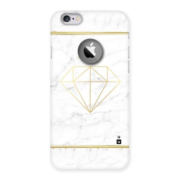 Bright Gold Diamond Back Case for iPhone 6 Logo Cut
