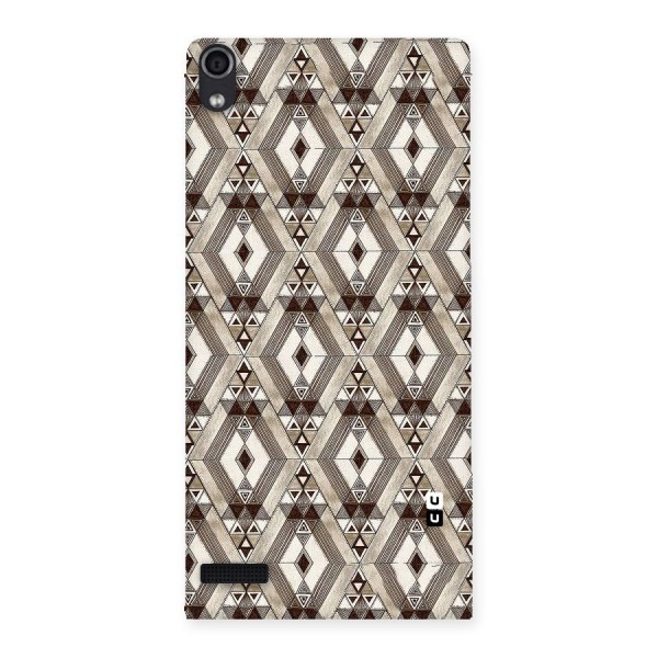 Brown Abstract Design Back Case for Ascend P6