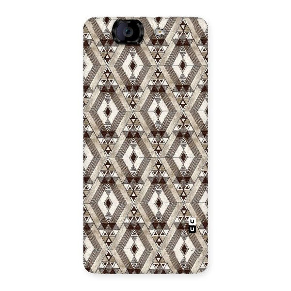 Brown Abstract Design Back Case for Canvas Knight A350