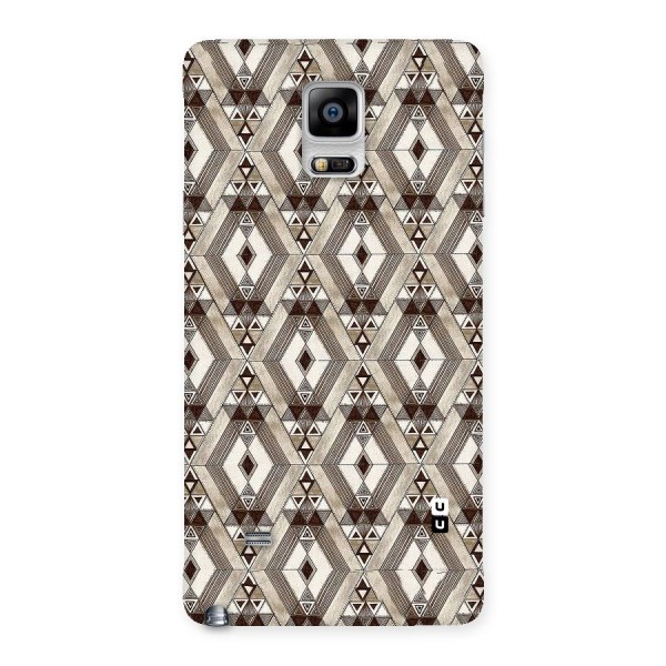 Brown Abstract Design Back Case for Galaxy Note 4