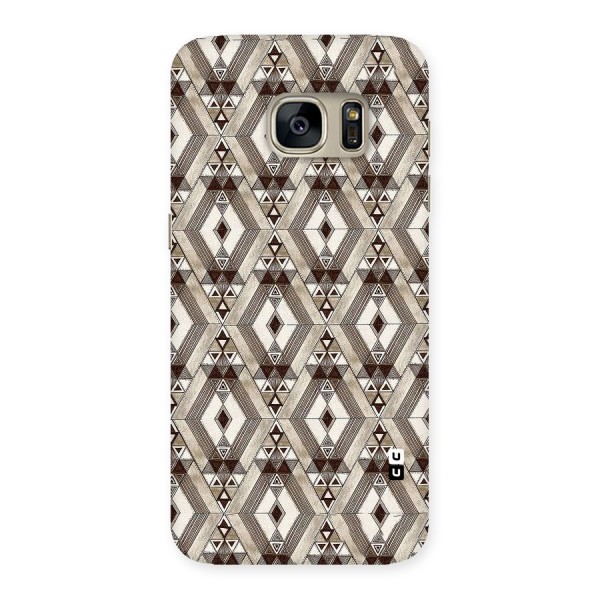 Brown Abstract Design Back Case for Galaxy S7