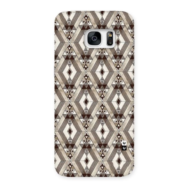 Brown Abstract Design Back Case for Galaxy S7 Edge