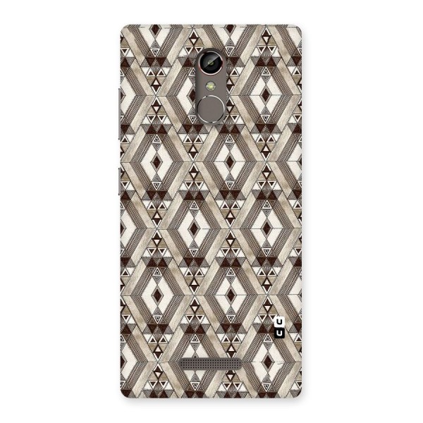 Brown Abstract Design Back Case for Gionee S6s