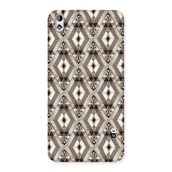 Brown Abstract Design Back Case for HTC Desire 816s