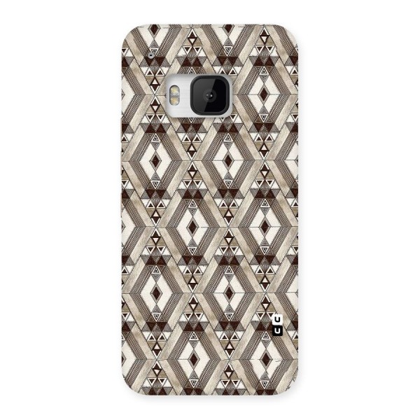Brown Abstract Design Back Case for HTC One M9
