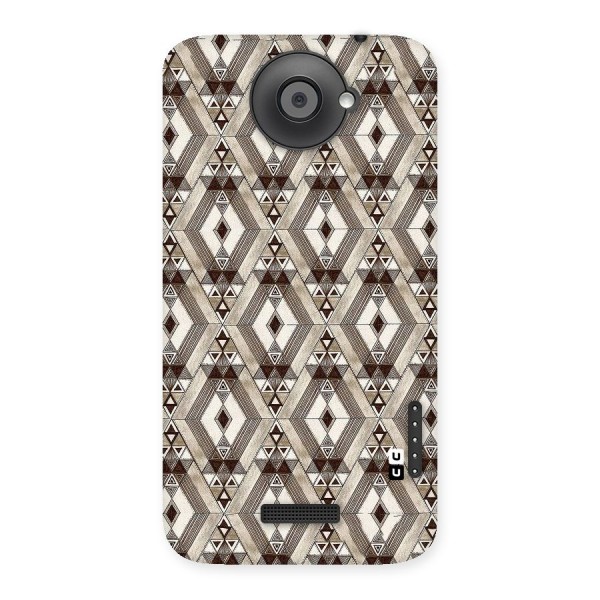 Brown Abstract Design Back Case for HTC One X