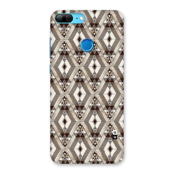 Brown Abstract Design Back Case for Honor 9 Lite