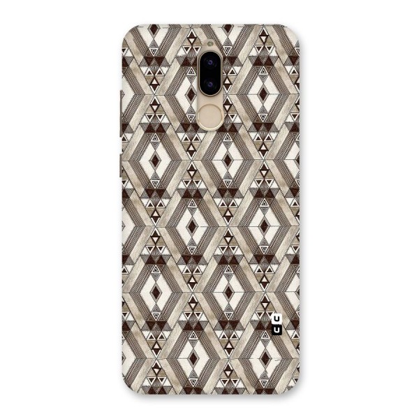Brown Abstract Design Back Case for Honor 9i