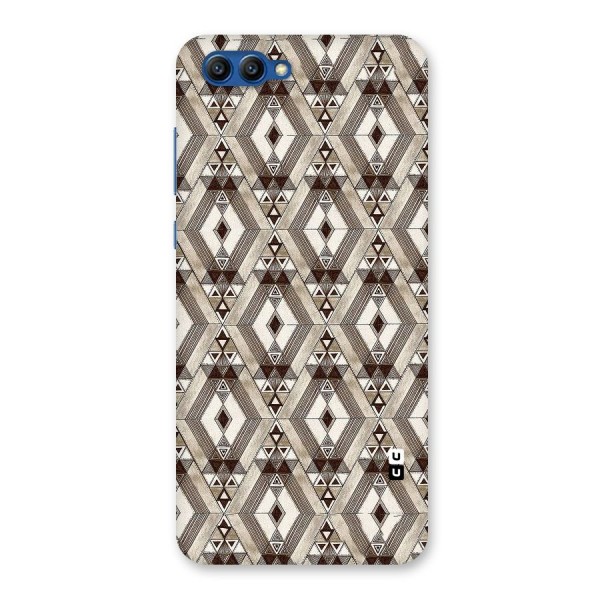 Brown Abstract Design Back Case for Honor View 10