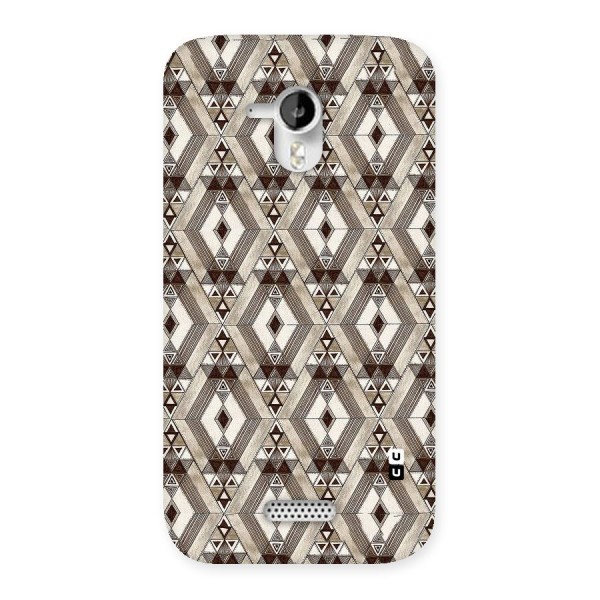 Brown Abstract Design Back Case for Micromax Canvas HD A116