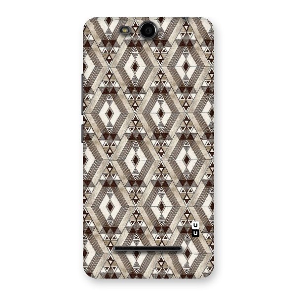 Brown Abstract Design Back Case for Micromax Canvas Juice 3 Q392