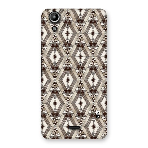 Brown Abstract Design Back Case for Micromax Canvas Selfie Lens Q345