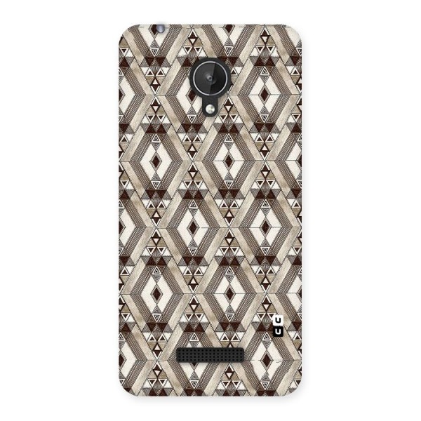 Brown Abstract Design Back Case for Micromax Canvas Spark Q380