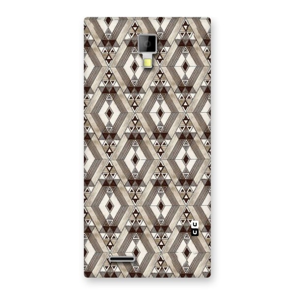 Brown Abstract Design Back Case for Micromax Canvas Xpress A99