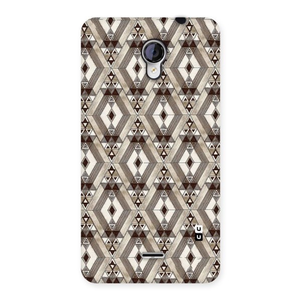 Brown Abstract Design Back Case for Micromax Unite 2 A106