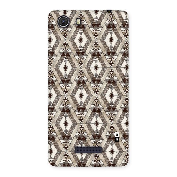 Brown Abstract Design Back Case for Micromax Unite 3