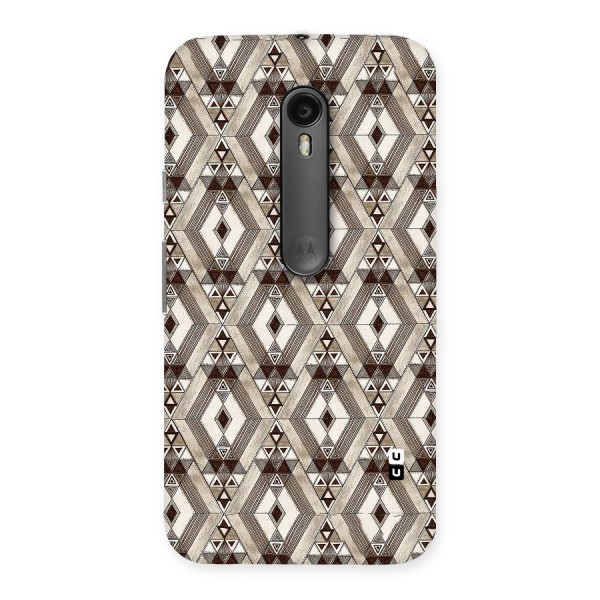 Brown Abstract Design Back Case for Moto G3