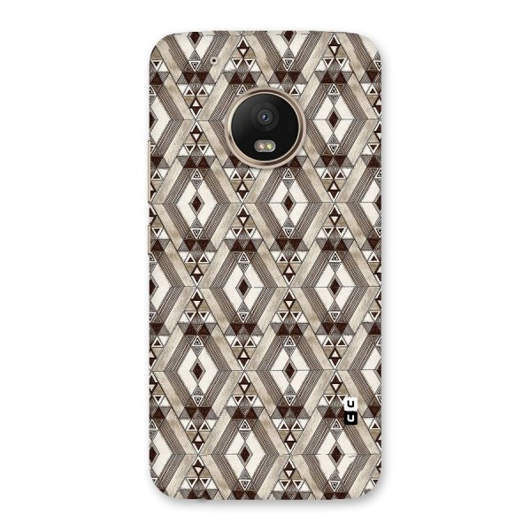 Brown Abstract Design Back Case for Moto G5 Plus