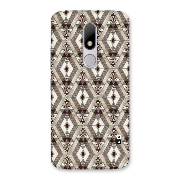 Brown Abstract Design Back Case for Moto M