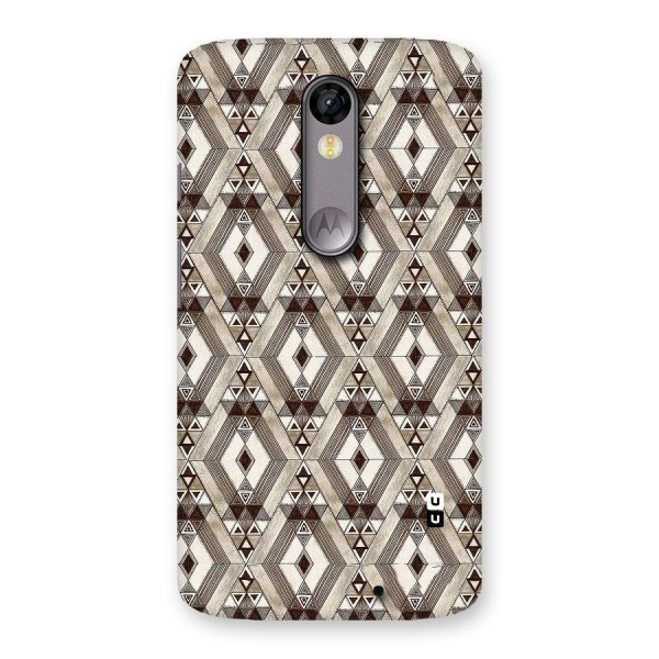 Brown Abstract Design Back Case for Moto X Force