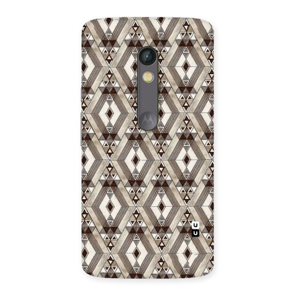 Brown Abstract Design Back Case for Moto X Play