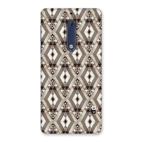 Brown Abstract Design Back Case for Nokia 5