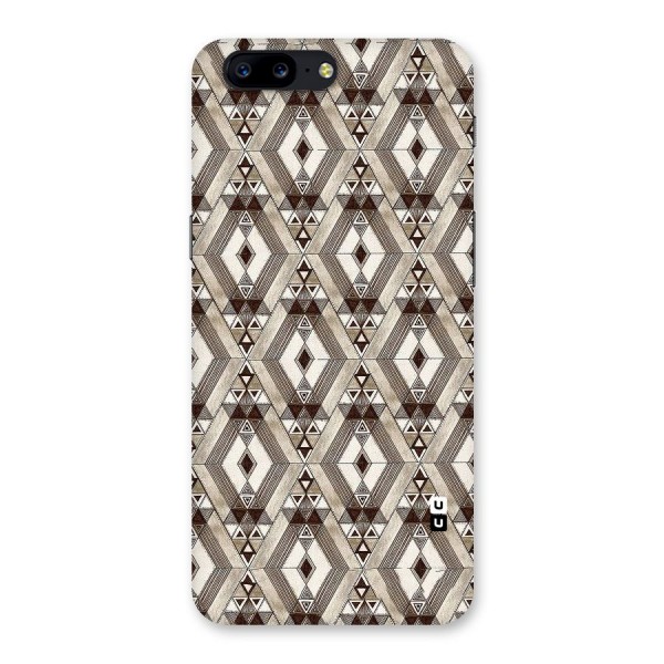 Brown Abstract Design Back Case for OnePlus 5