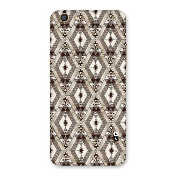 Brown Abstract Design Back Case for Oppo F3