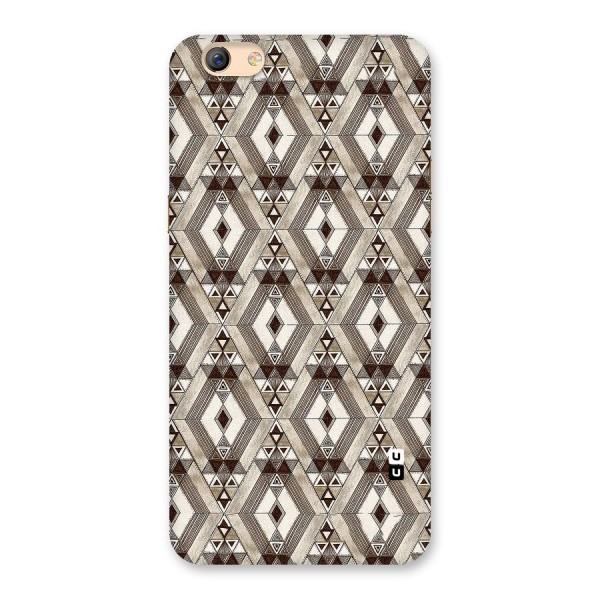 Brown Abstract Design Back Case for Oppo F3 Plus