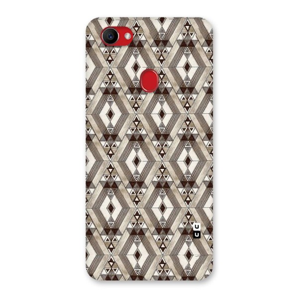 Brown Abstract Design Back Case for Oppo F7