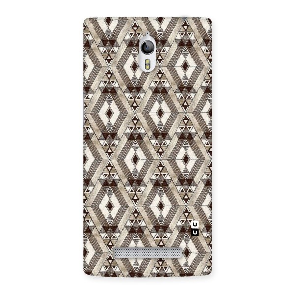Brown Abstract Design Back Case for Oppo Find 7
