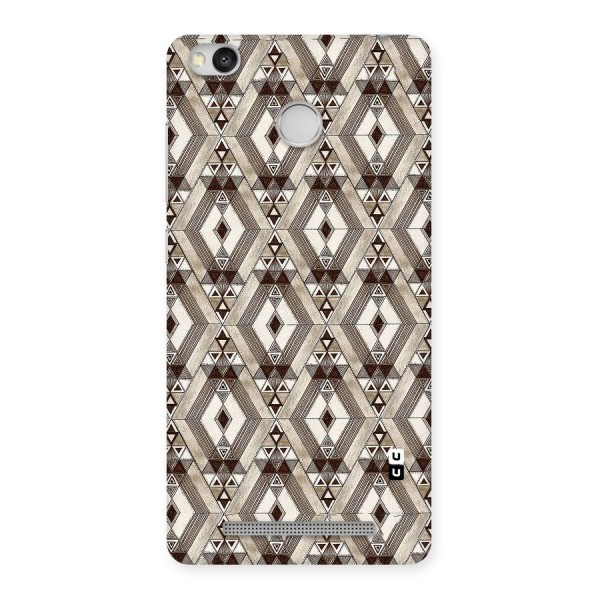 Brown Abstract Design Back Case for Redmi 3S Prime