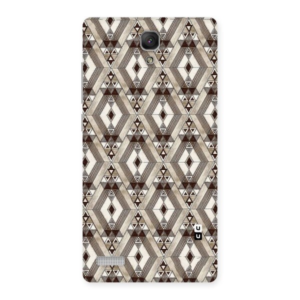 Brown Abstract Design Back Case for Redmi Note Prime