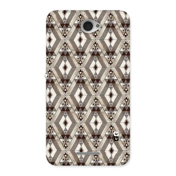 Brown Abstract Design Back Case for Sony Xperia E4