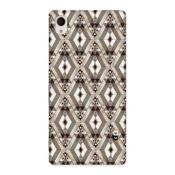 Brown Abstract Design Back Case for Sony Xperia M4