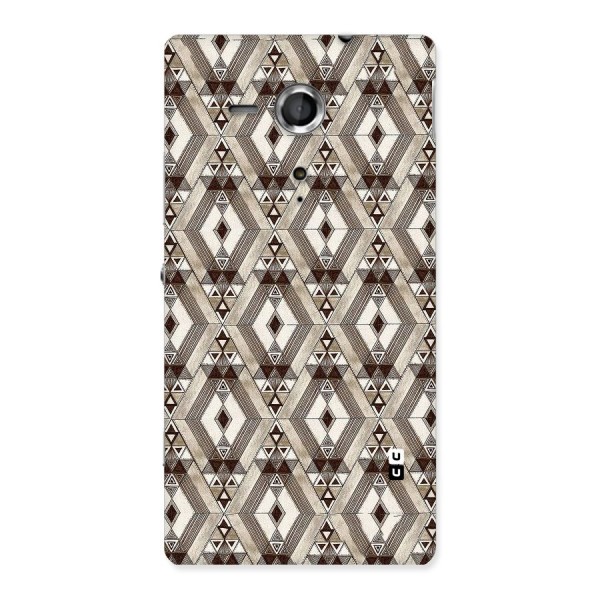 Brown Abstract Design Back Case for Sony Xperia SP