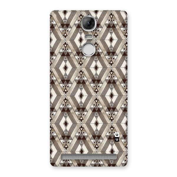 Brown Abstract Design Back Case for Vibe K5 Note