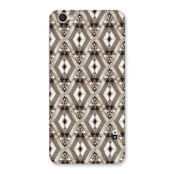 Brown Abstract Design Back Case for Vivo Y55