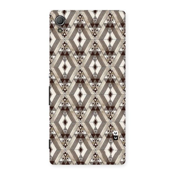 Brown Abstract Design Back Case for Xperia Z3 Plus