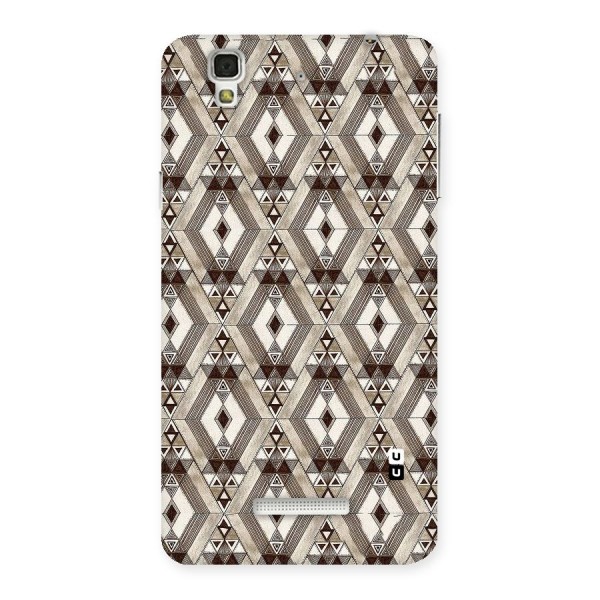 Brown Abstract Design Back Case for YU Yureka Plus