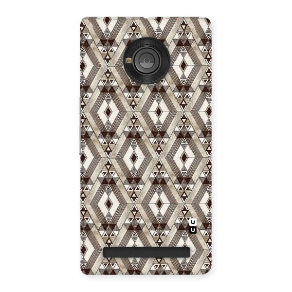 Brown Abstract Design Back Case for Yu Yuphoria