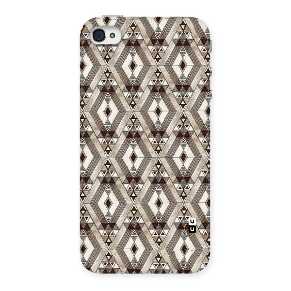 Brown Abstract Design Back Case for iPhone 4 4s