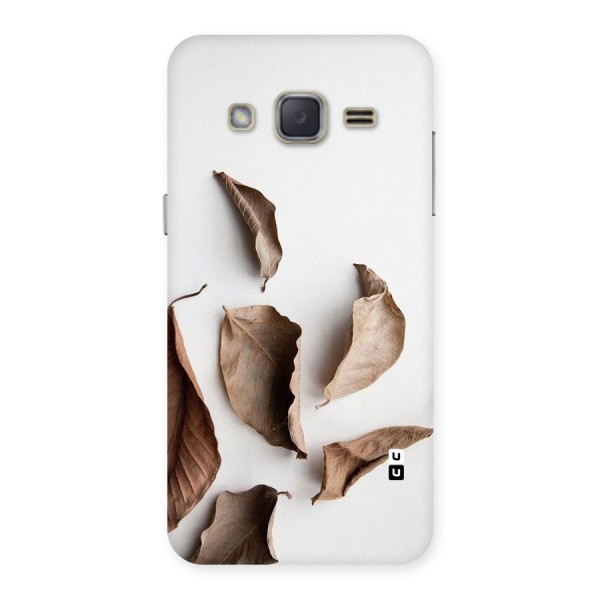 Brown Dusty Leaves Back Case for Galaxy J2