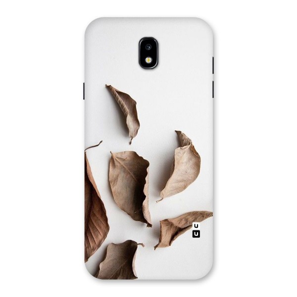 Brown Dusty Leaves Back Case for Galaxy J7 Pro