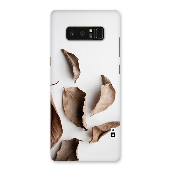 Brown Dusty Leaves Back Case for Galaxy Note 8