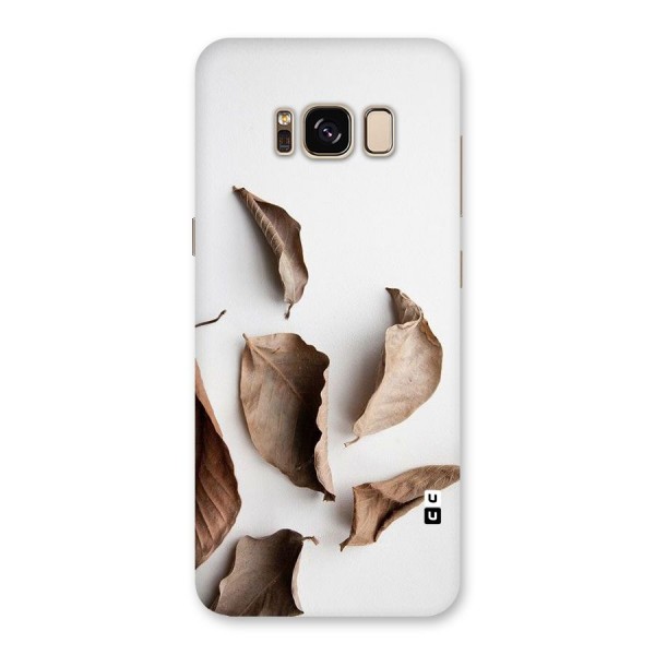 Brown Dusty Leaves Back Case for Galaxy S8