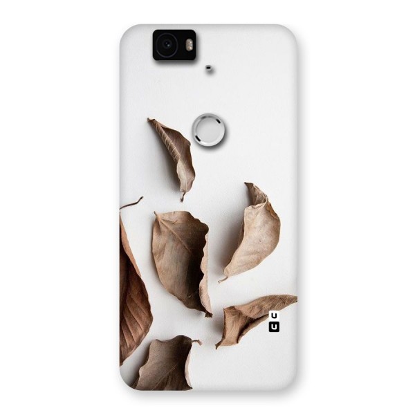 Brown Dusty Leaves Back Case for Google Nexus-6P