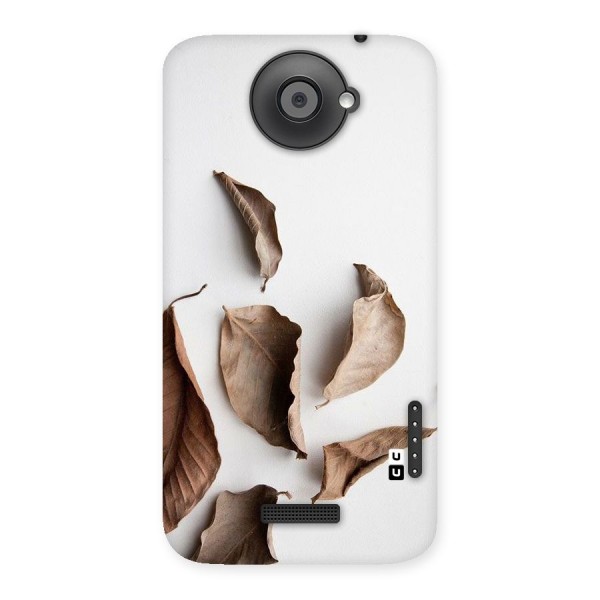 Brown Dusty Leaves Back Case for HTC One X
